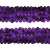 Тесьма с пайетками 12, шир. 30 мм/уп. 25+/-1 м, цвет фиолет - купить в Волжском. Цена: 1 098.48 руб.