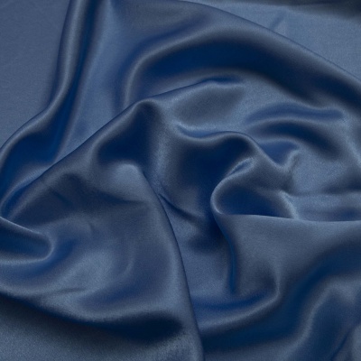 Поли креп-сатин 16-4132, 125 (+/-5) гр/м2, шир.150см, цвет голубой - купить в Волжском. Цена 157.15 руб.