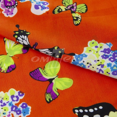 Плательная ткань "Софи" 7.1, 75 гр/м2, шир.150 см, принт бабочки - купить в Волжском. Цена 241.49 руб.