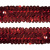 Тесьма с пайетками 3, шир. 30 мм/уп. 25+/-1 м, цвет красный - купить в Волжском. Цена: 1 087.39 руб.